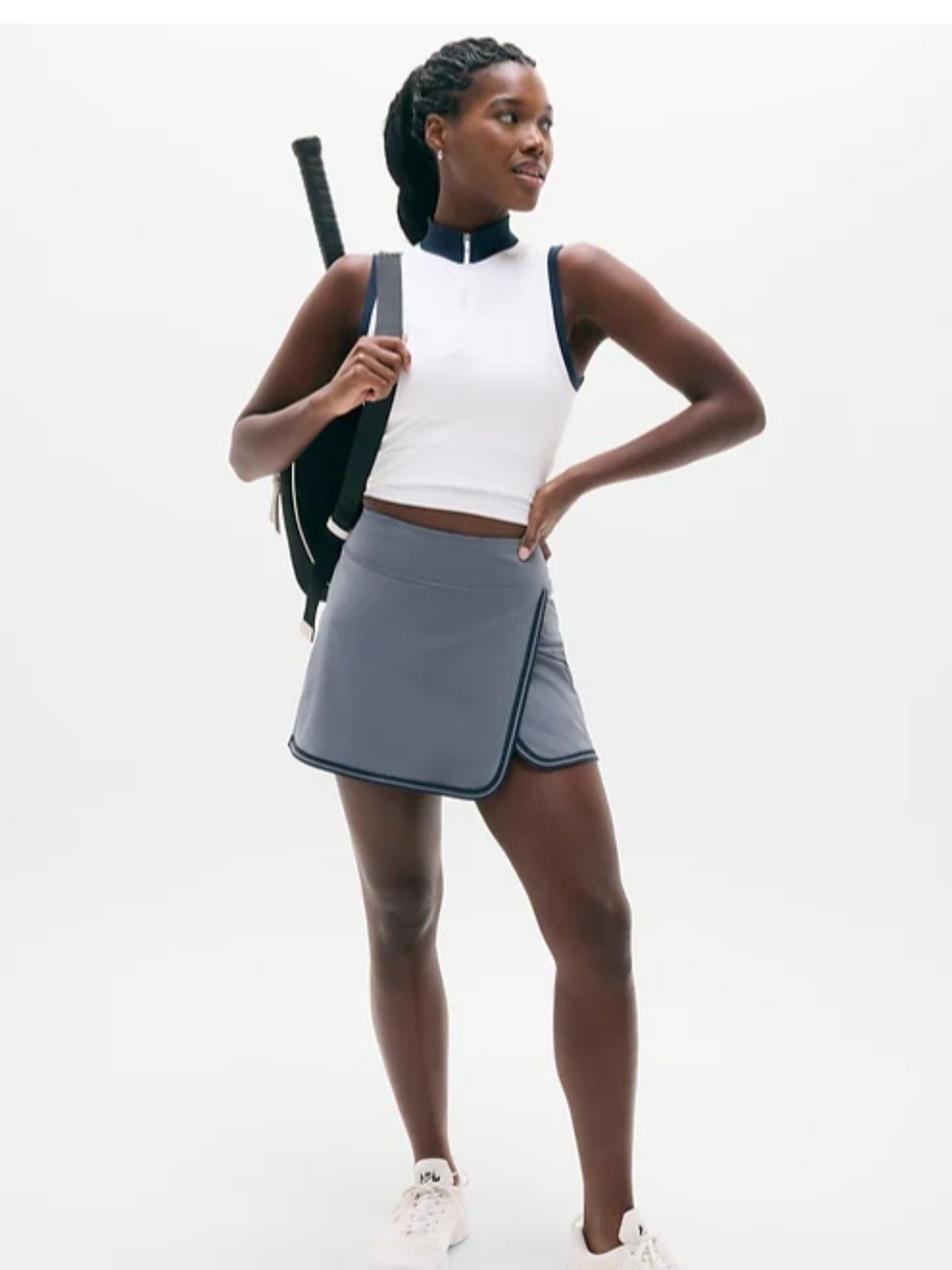 Athleta Crosscourt Highrise Tipped Skort Size MED
